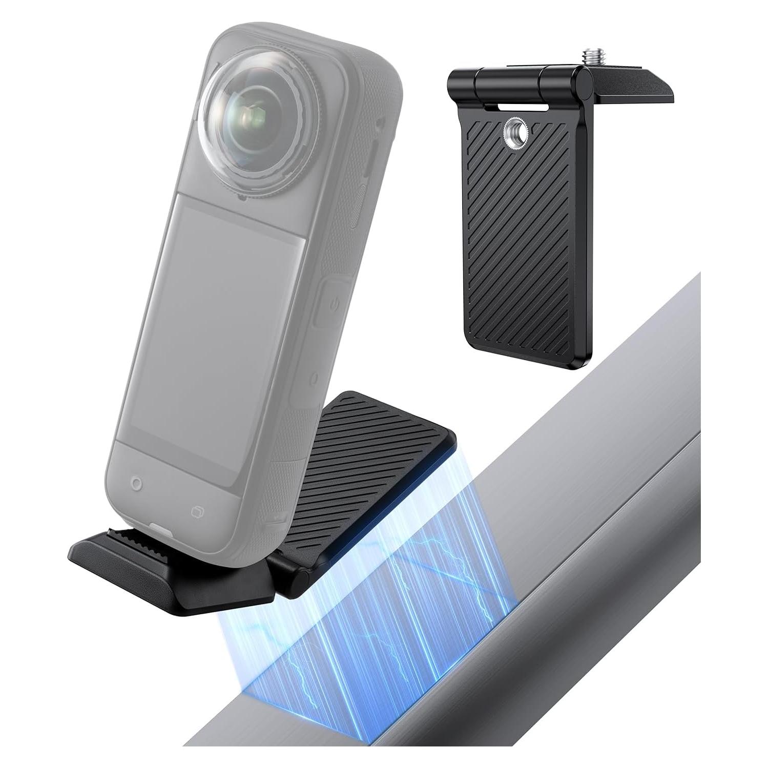 Soporte Magnético K&F Concept para Insta360 X5, Plegable, 1/4"