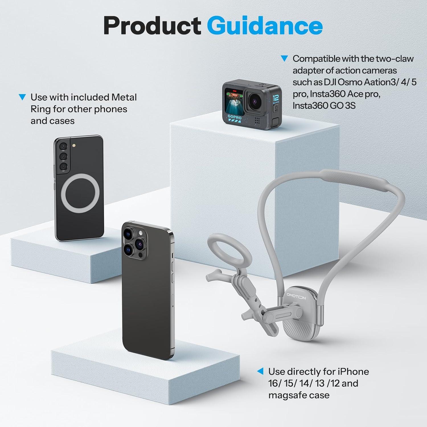 Soporte Magnético para Teléfono en el Cuello OMOTON Ajustable