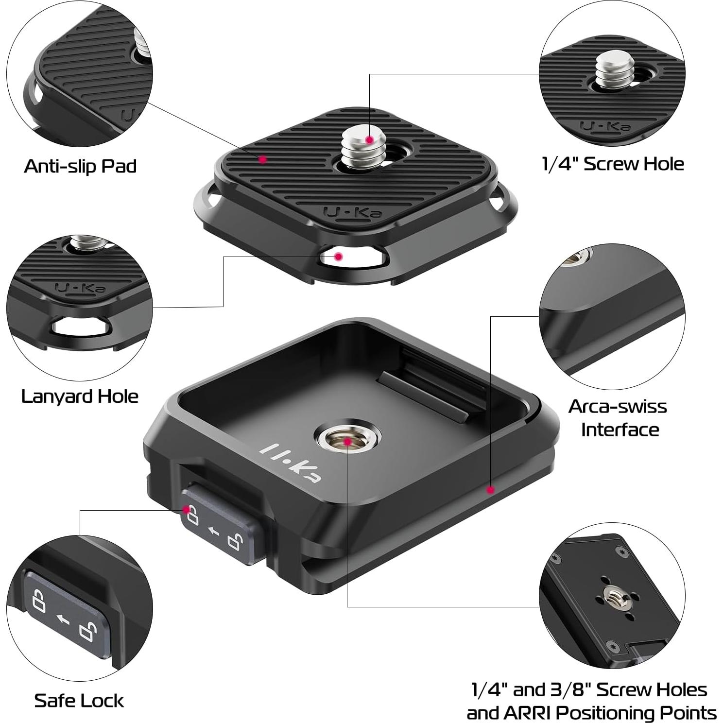 Base de Liberación Rápida ULANZI UKA03 para Cámara 20KG