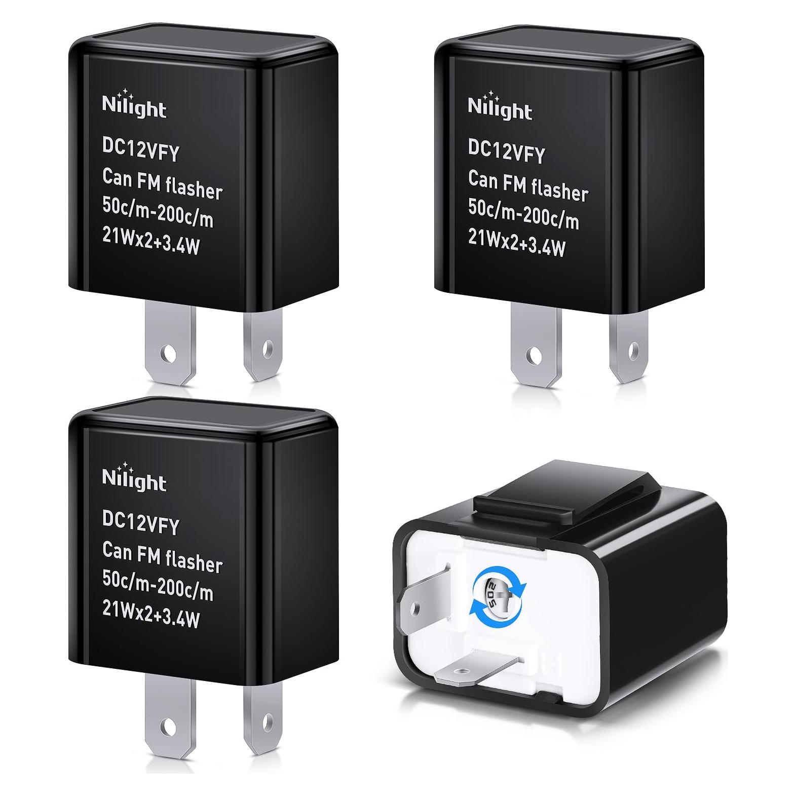 Relé Intermitente Electrónico Nilight 2 Pines 12V Ajustable