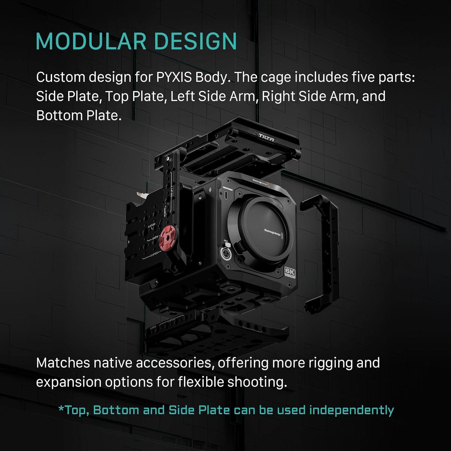 Kit de Base Jaula de Cámara Tilta ES-T21-A para Blackmagic Pyxis