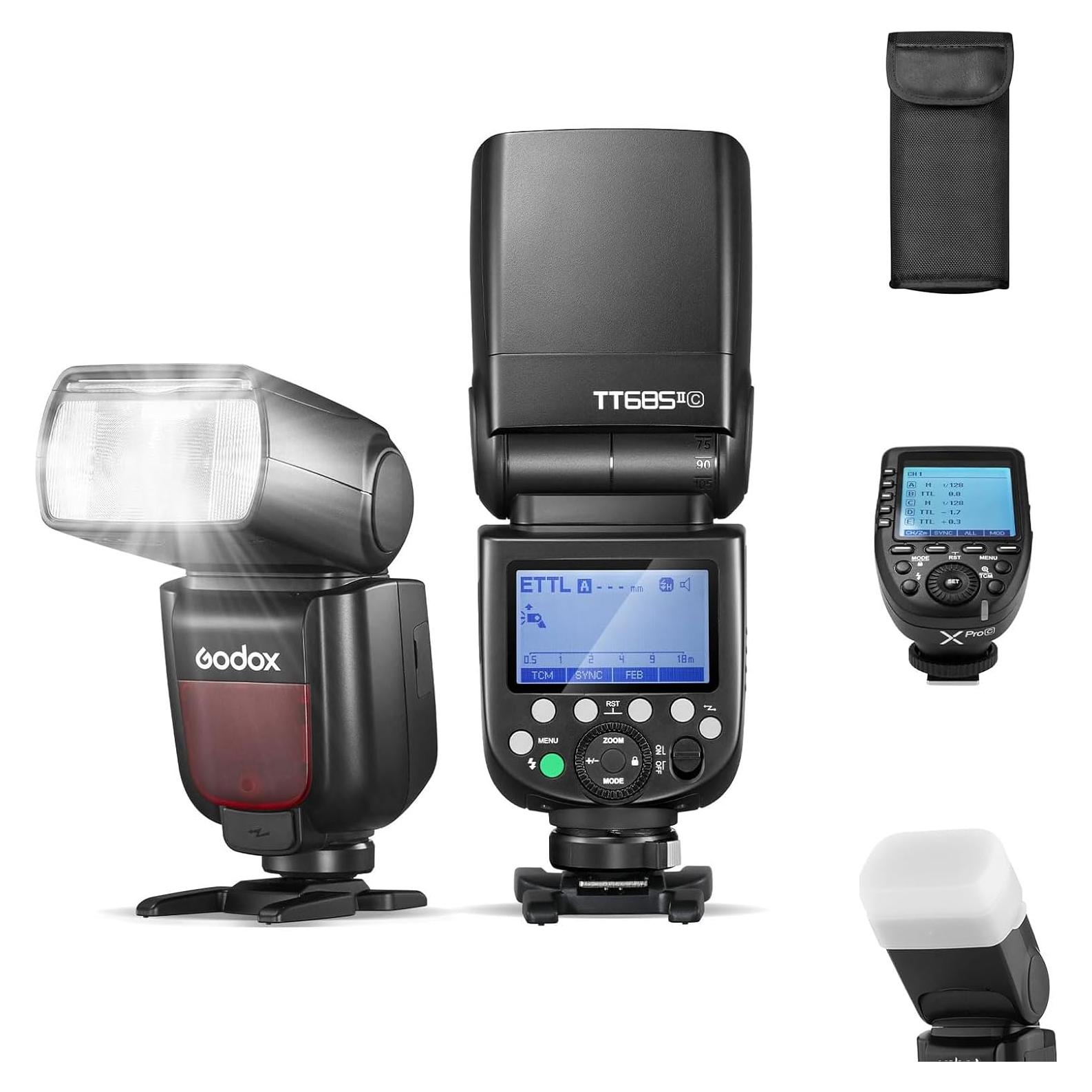 Flash Godox TT685II-C E-TTL 1/8000s con Transmisor Xpro-C