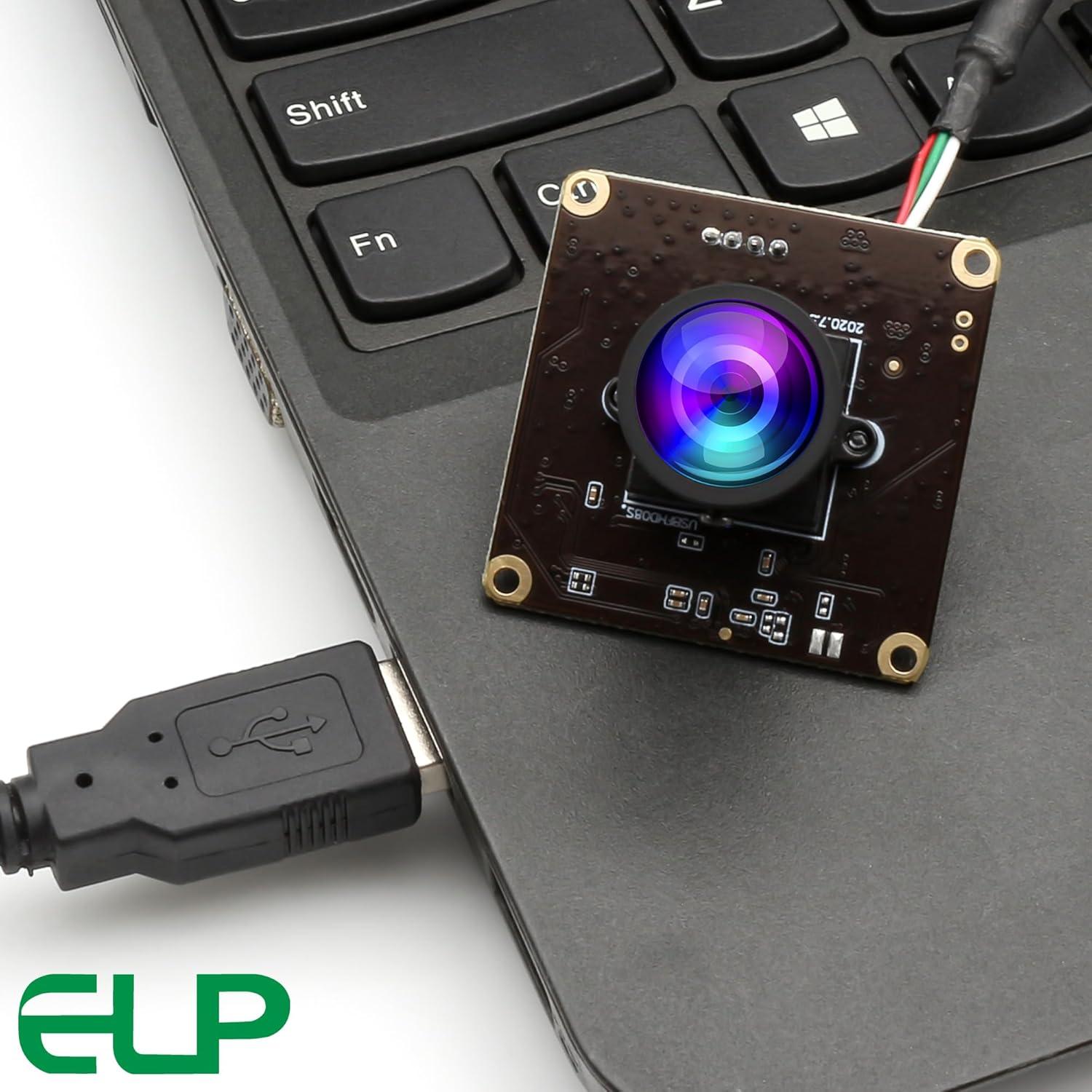 Cámara USB ELP 2MP Mini 1080P 60fps Ángulo Amplio 120°
