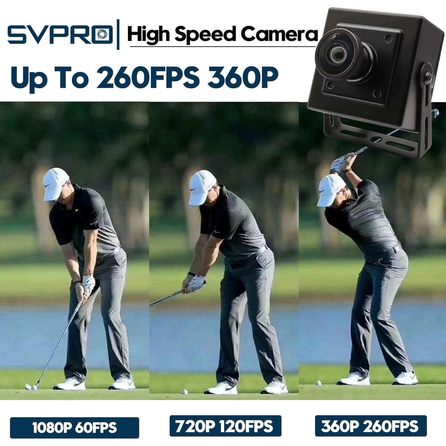 Cámara USB de Alta Velocidad SVPRO 1080P 60fps 120°