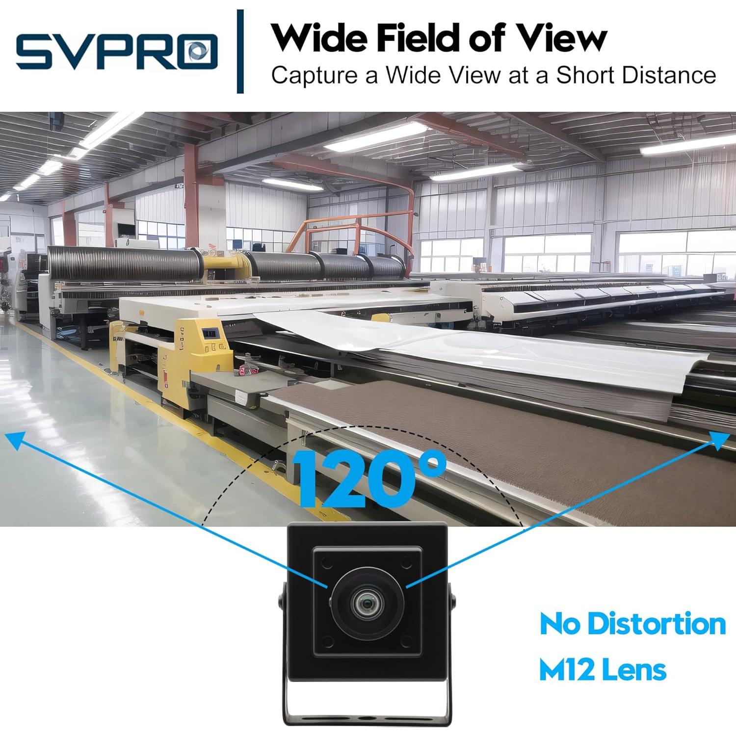 Cámara USB de Alta Velocidad SVPRO 1080P 60fps 120°