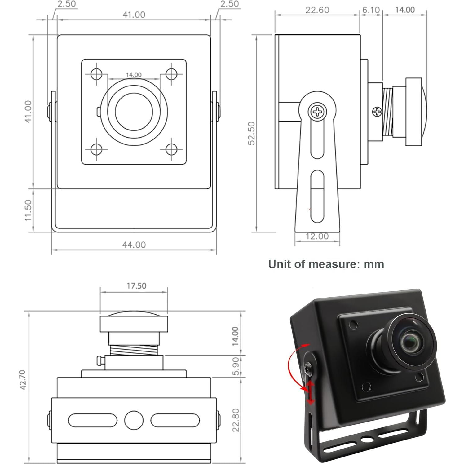Cámara USB de Alta Velocidad SVPRO 1080P 60fps 120°