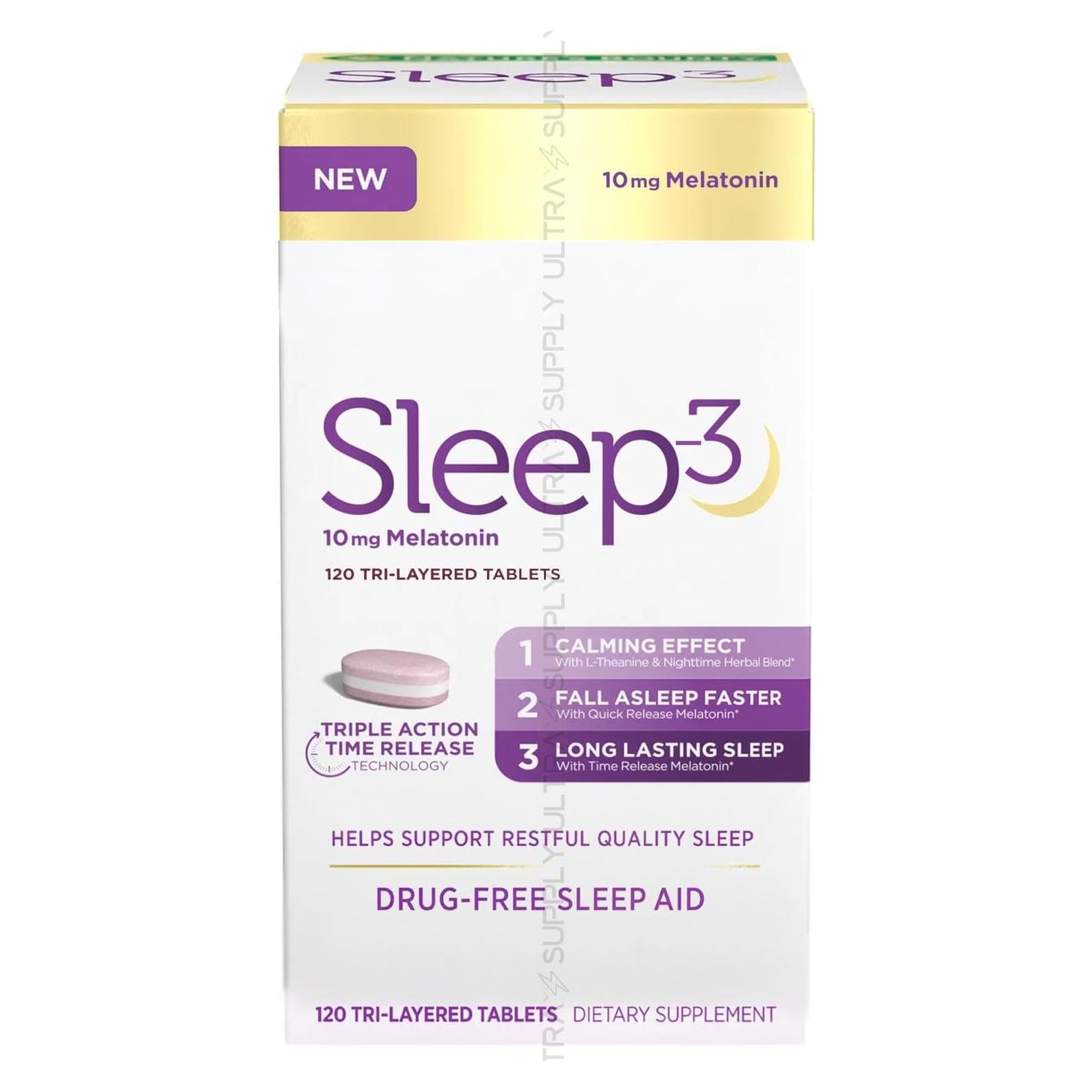 Tabletas Sleep-3 Nature Bounty 120 tabletas 10mg melatonina