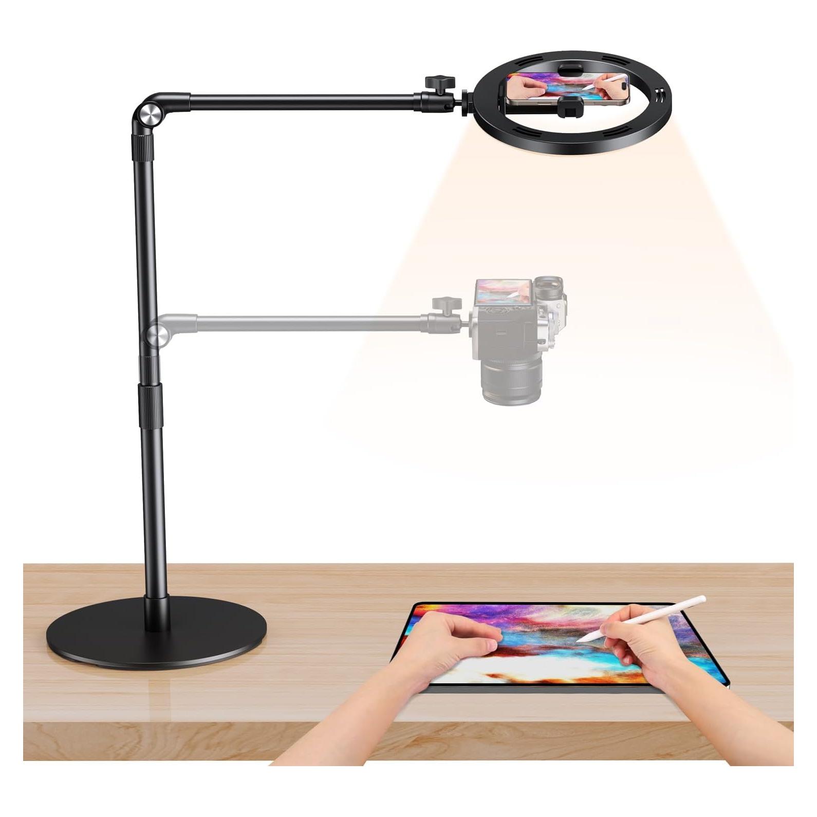 Soporte de Teléfono Overhead Elitehood con Luz Anillo 25.4 cm