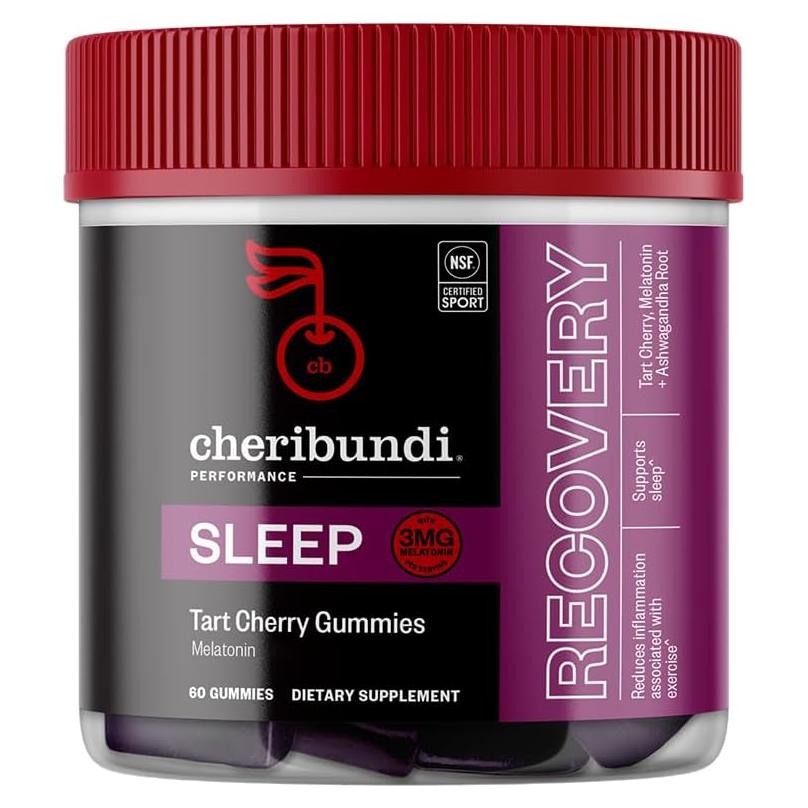 Gomitas para Dormir Cheribundi 60 Conteo - Cereza Ácida, Veganas