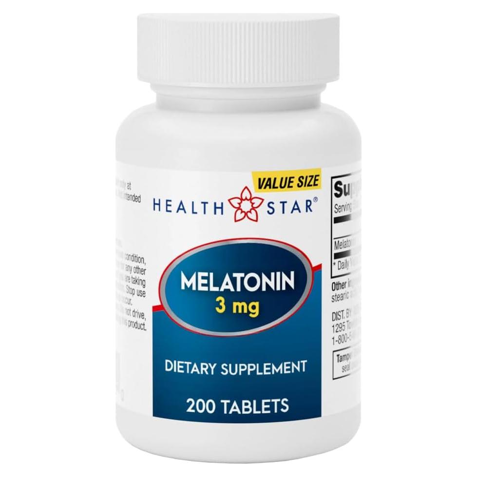 Tabletas de Melatonina GeriCare 3mg - 200 Unidades - Sueño Natural