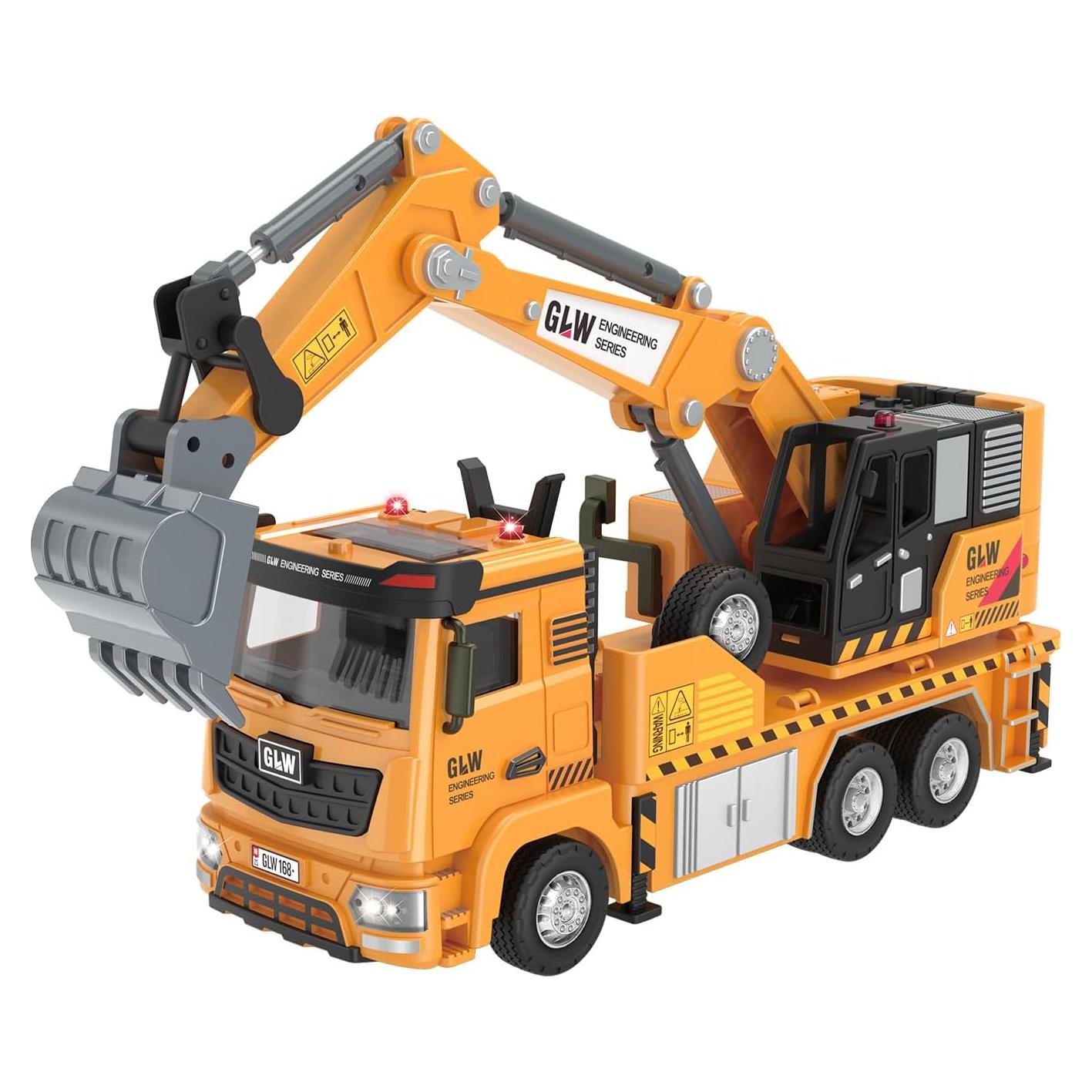Excavadora Grande GLW 1:40 con Luces y Sonidos - Juguete Educativo