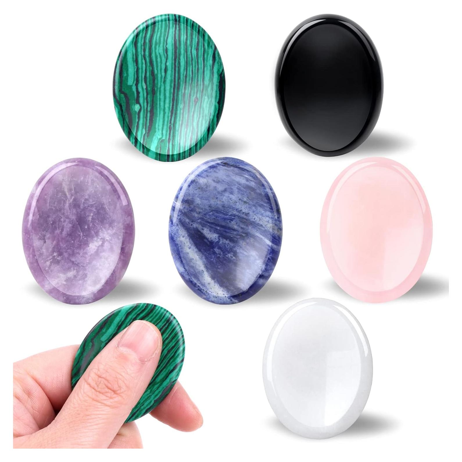 Piedra de Preocupación 6 Pcs GolbalJew Cristales Naturales