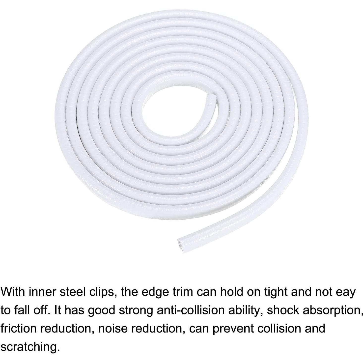 Protector de Bisel U Caucho Blanco uxcell 2.5m 1-2.5mm