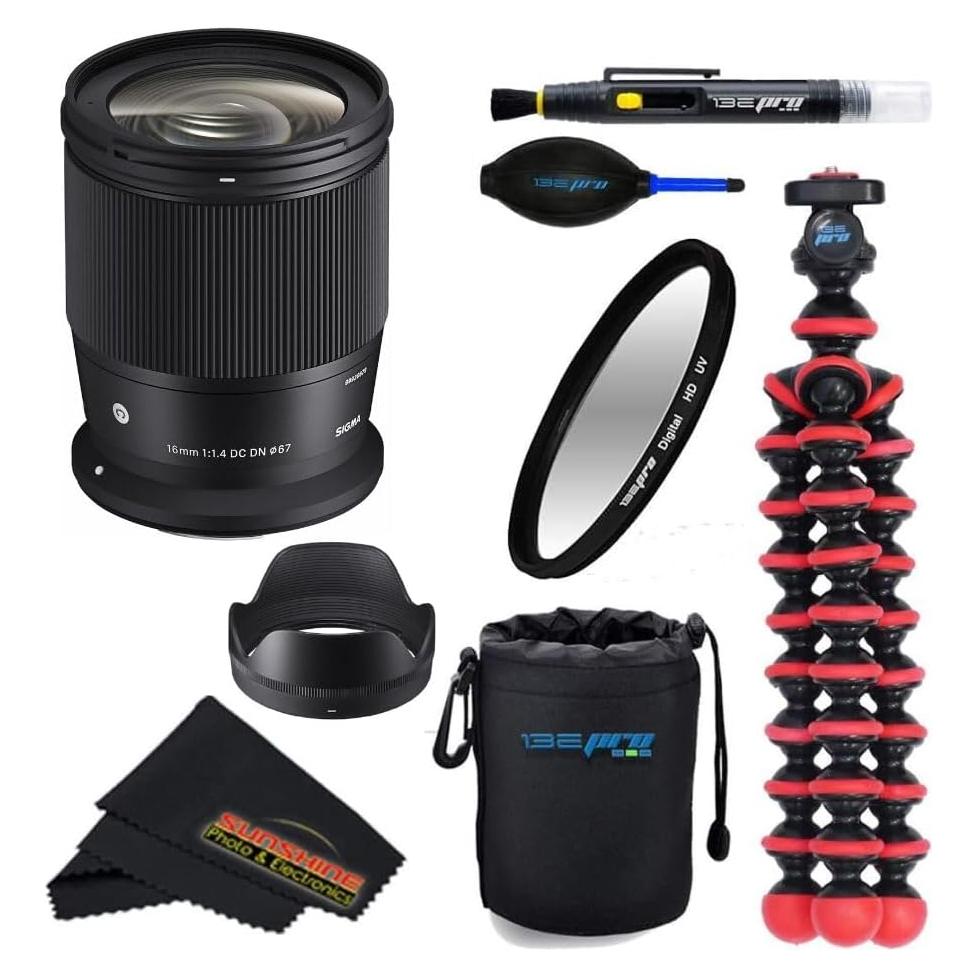 Lente Sigma 16mm f1.4 DC DN para Canon RF - Paquete Básico