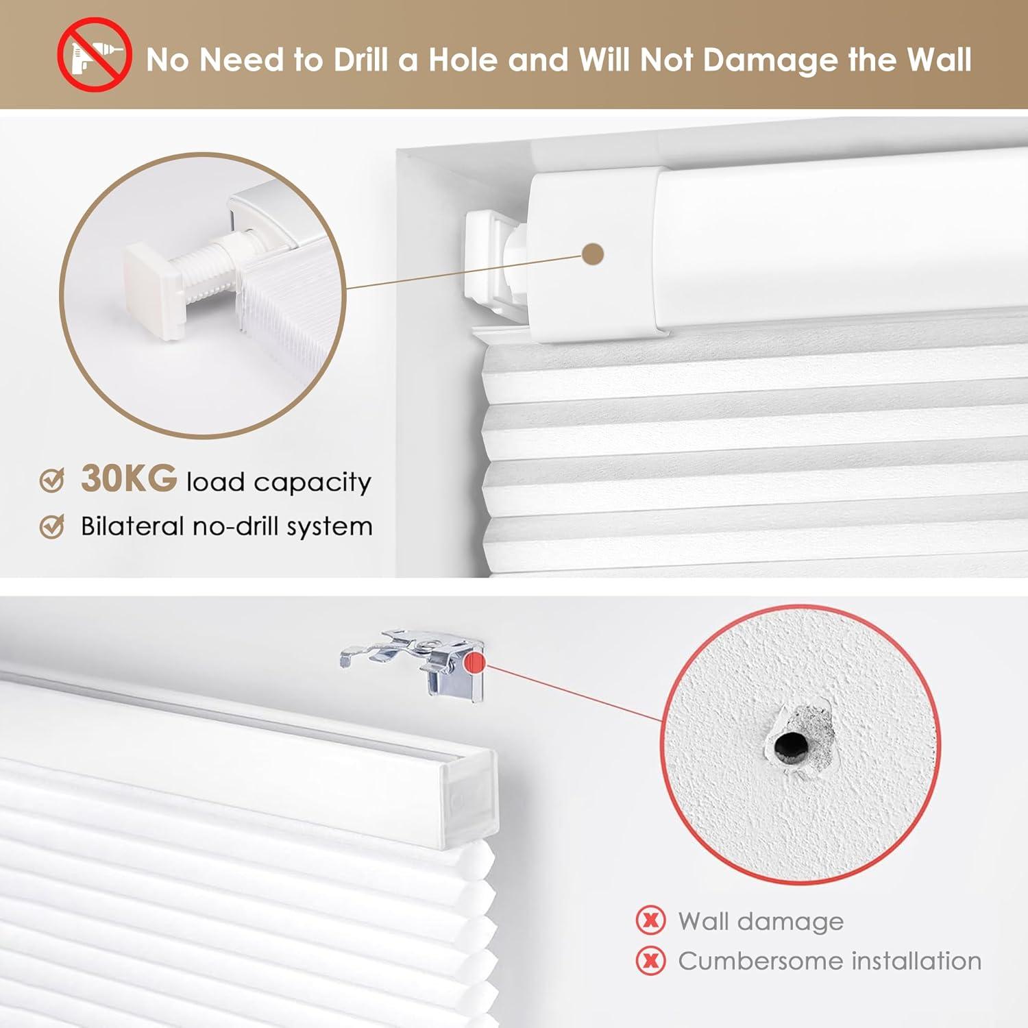 Cortinas Celulares LazBlinds Blackout 75.25x162.56 cm Sin Taladro