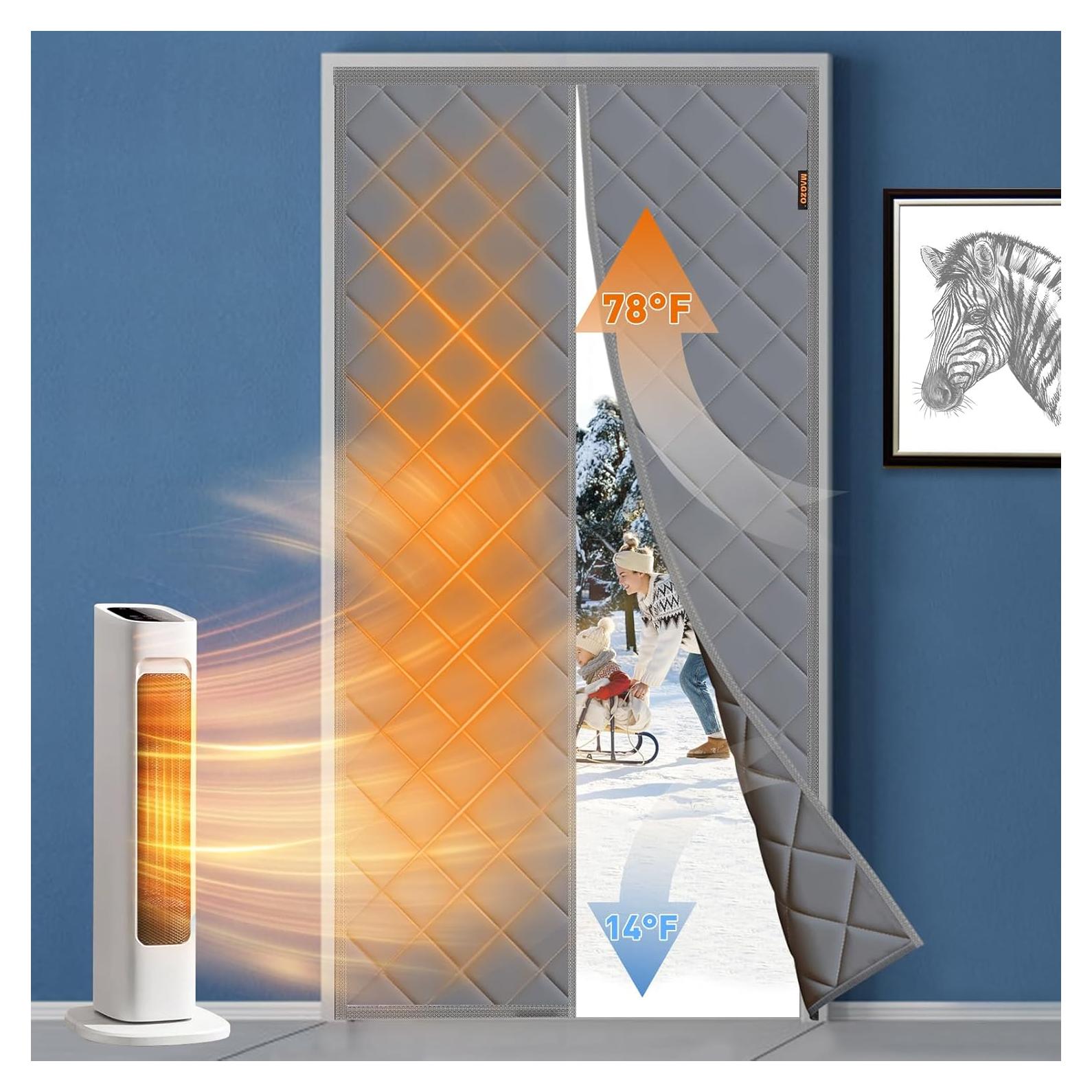 Cortina Térmica Aislante Magnética MAGZO 34x82 cm Gris