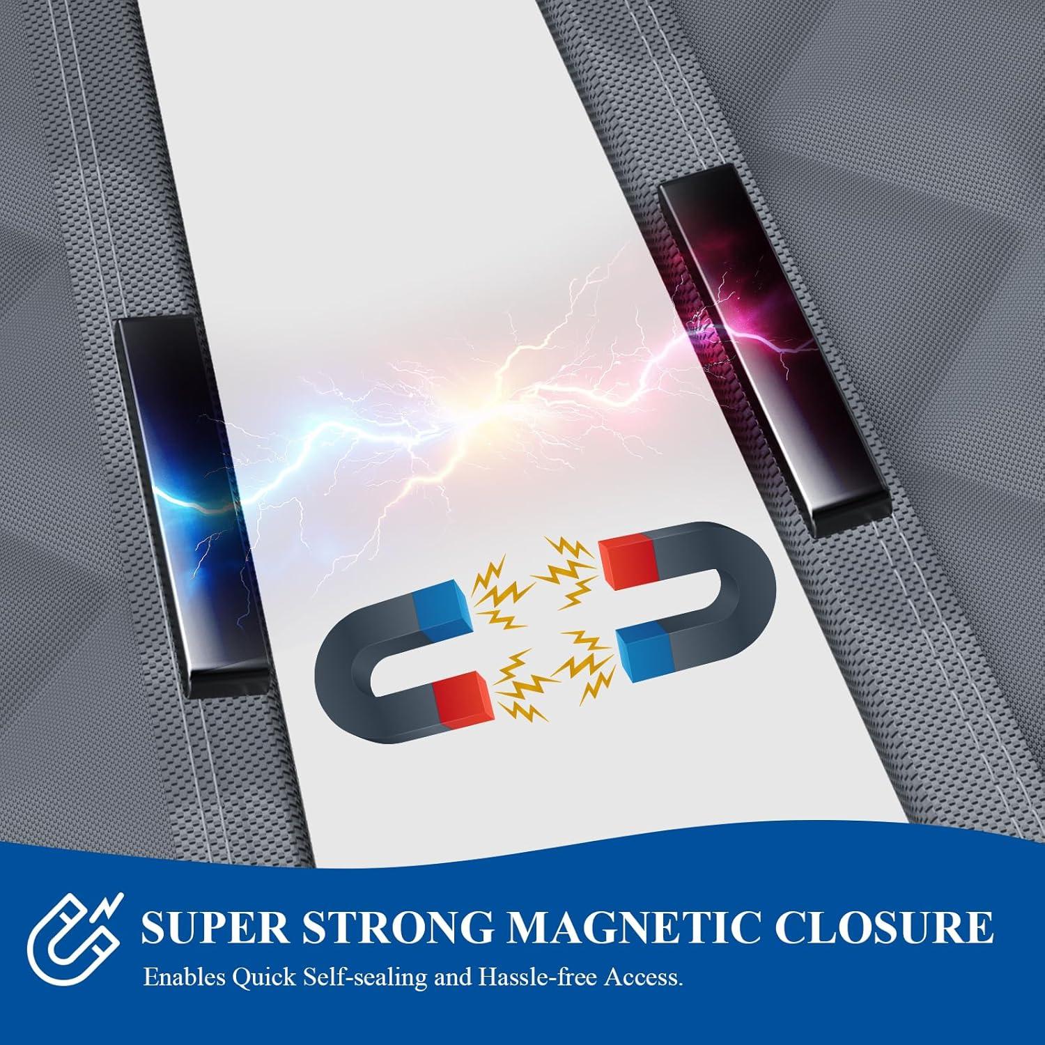 Cortina Térmica Aislante Magnética MAGZO 34x82 cm Gris