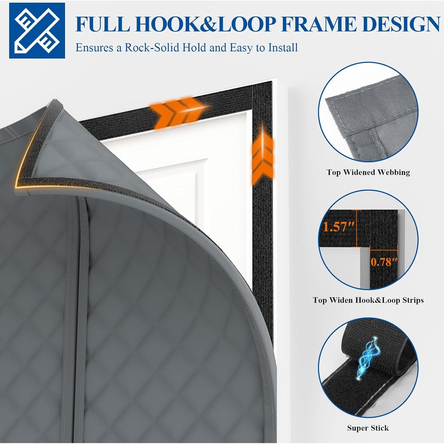 Cortina Térmica Aislante Magnética MAGZO 34x82 cm Gris