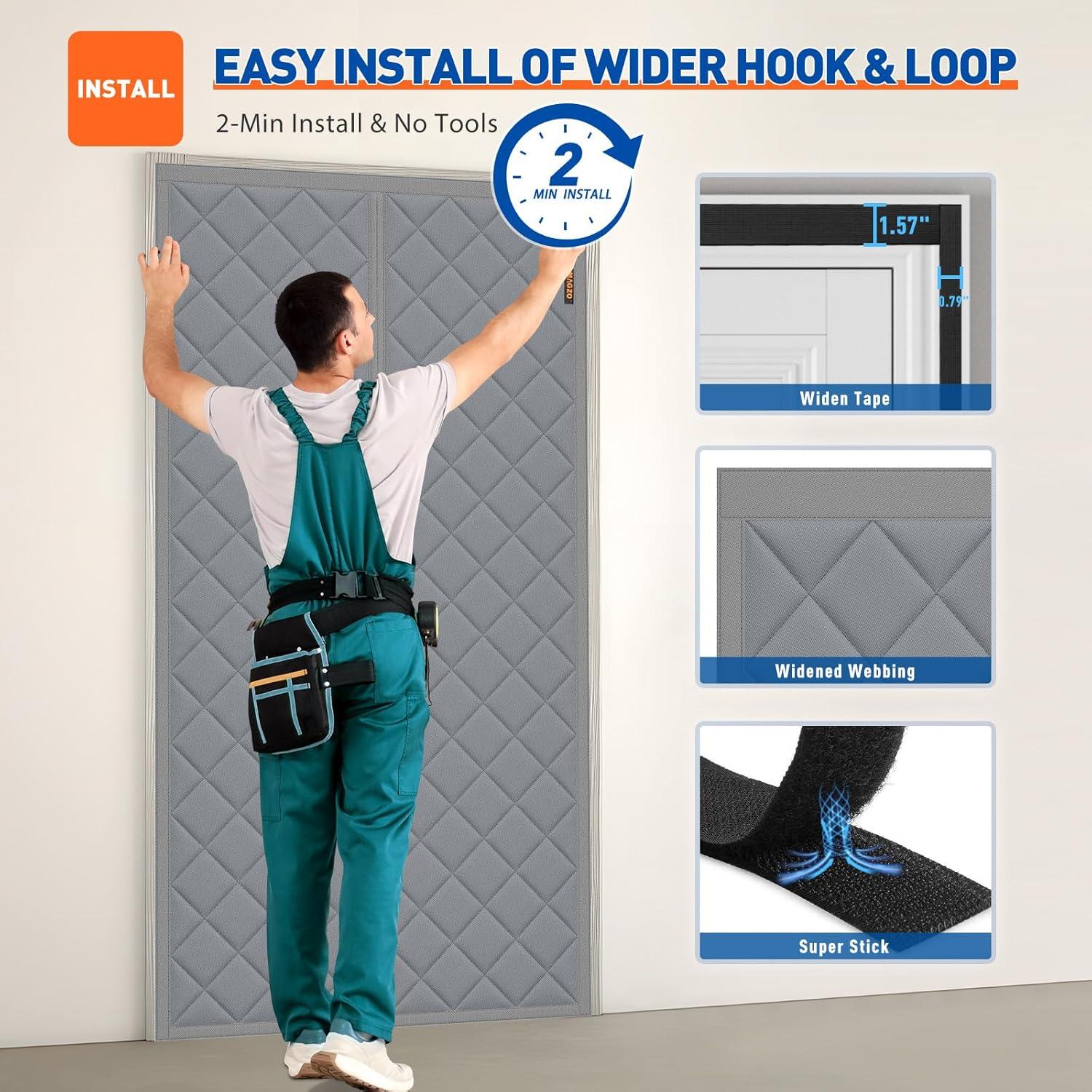 Cortina Térmica Aislante Magnética MAGZO 38x82 cm Gris