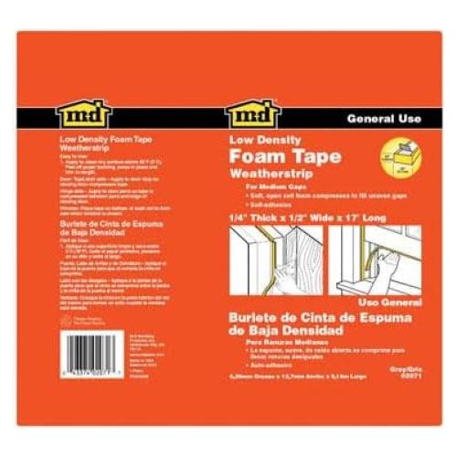 Espuma de Sellado M-D 02097 5.18m Gris para Puertas y Ventanas