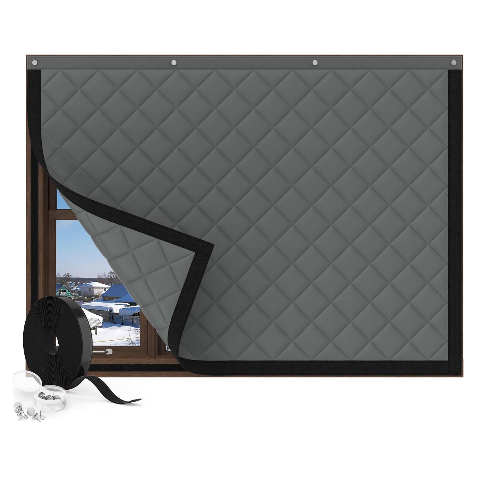 Cortina Térmica Aislante Augblinds 45x34 Pulgadas Gris