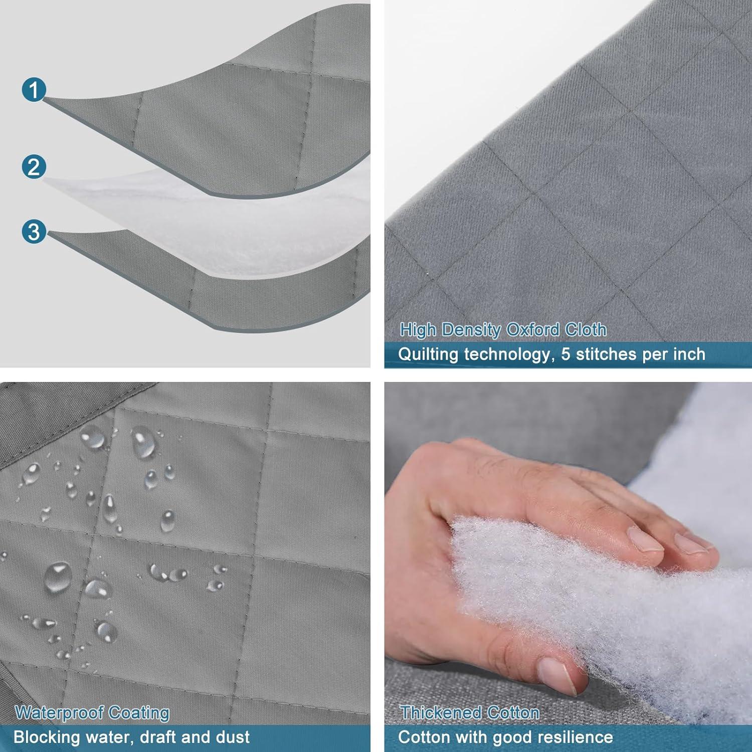 Cortina Térmica Aislante Augblinds 45x34 Pulgadas Gris