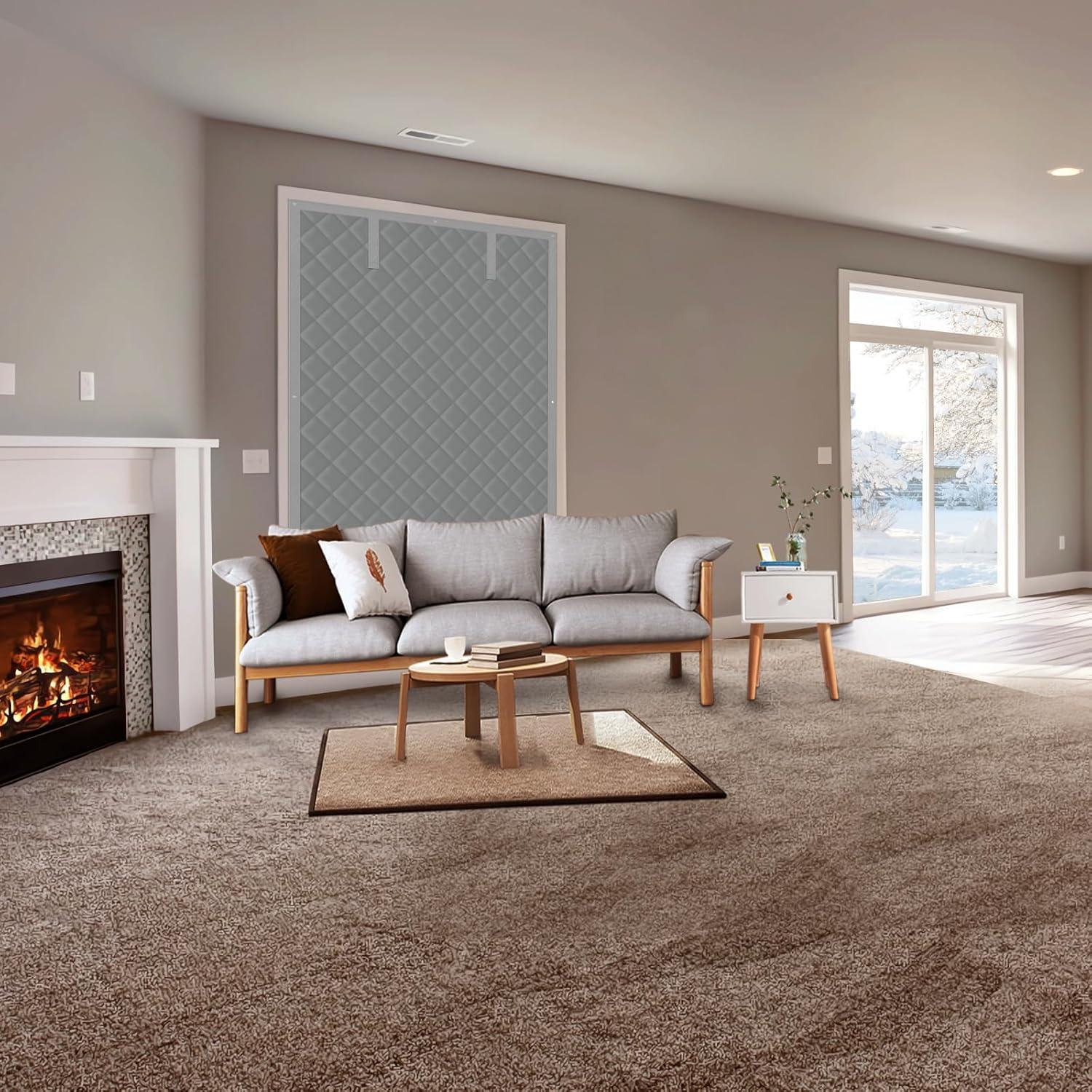 Cortina Térmica Aislante Augblinds 45x34 Pulgadas Gris