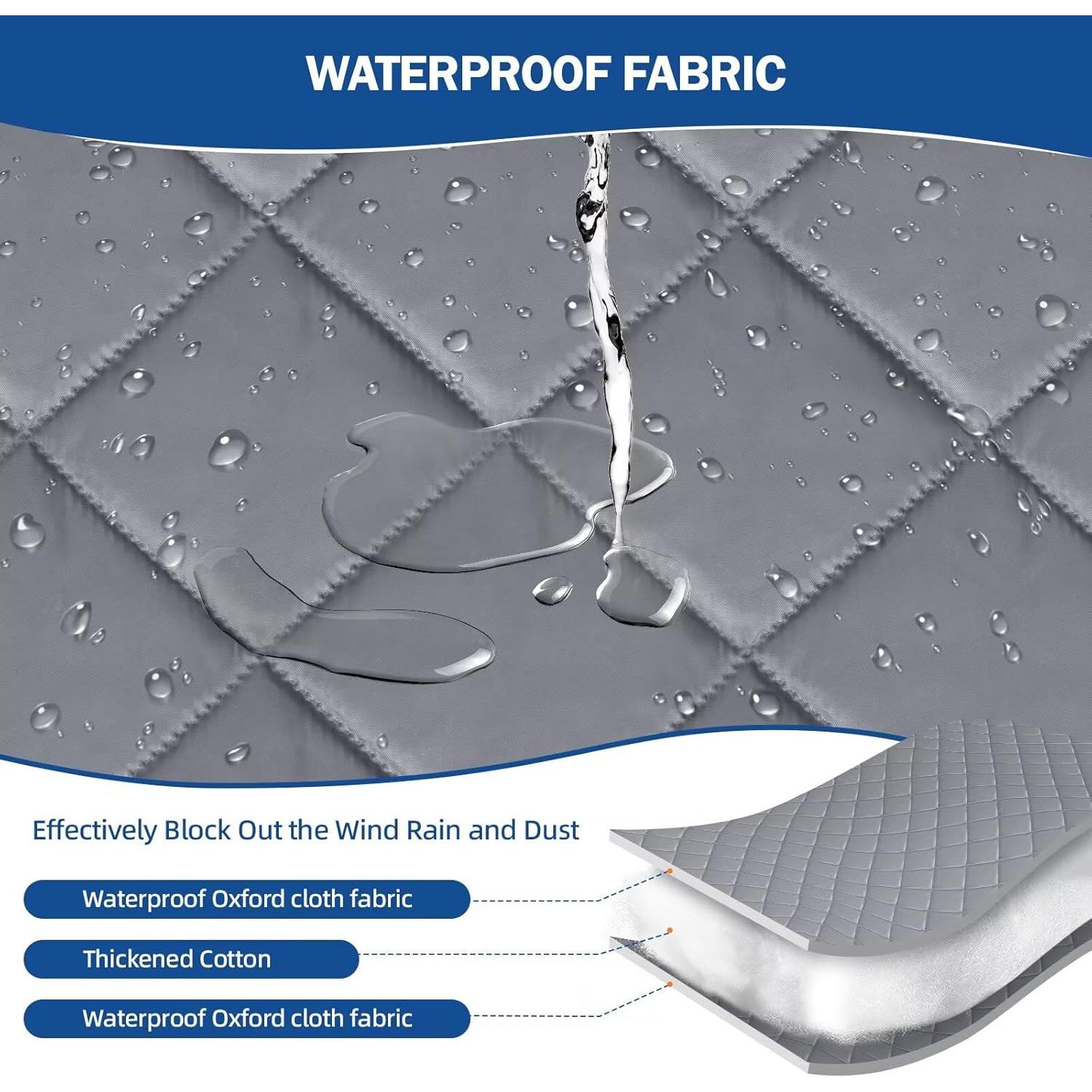 Cortina Aislante Magnética QNLONG 34x82 Pulgadas Gris