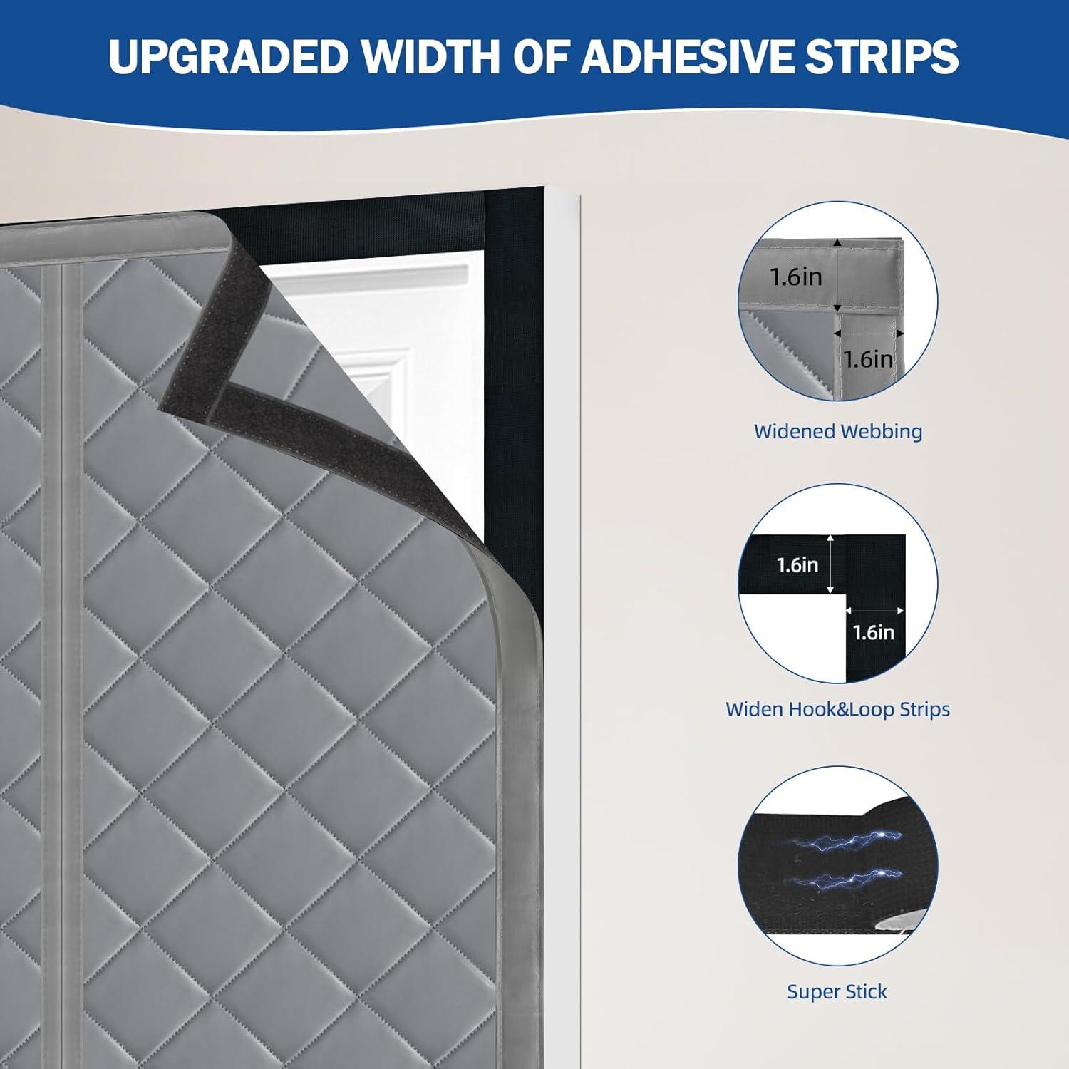 Cortina Aislante Magnética QNLONG 34x82 Pulgadas Gris