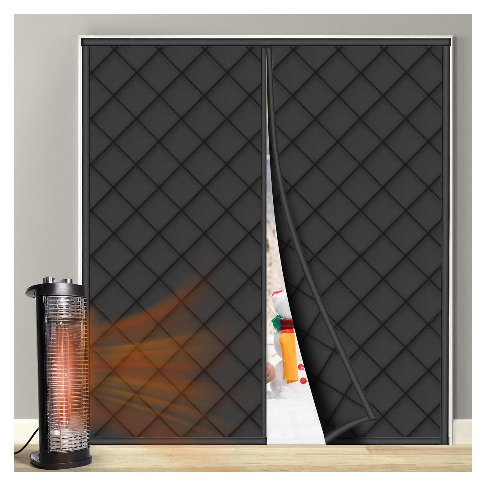 Cortina Térmica Aislante Magnética Peryiter 188x208cm Negra