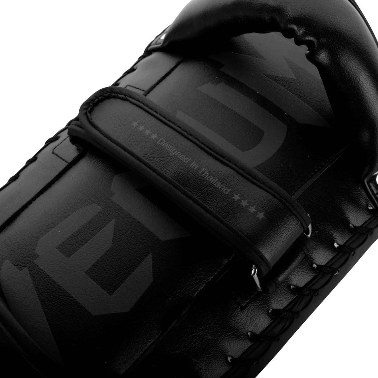 Almohadillas de Patada Venum Giant Kick Pads - Cuero Negro