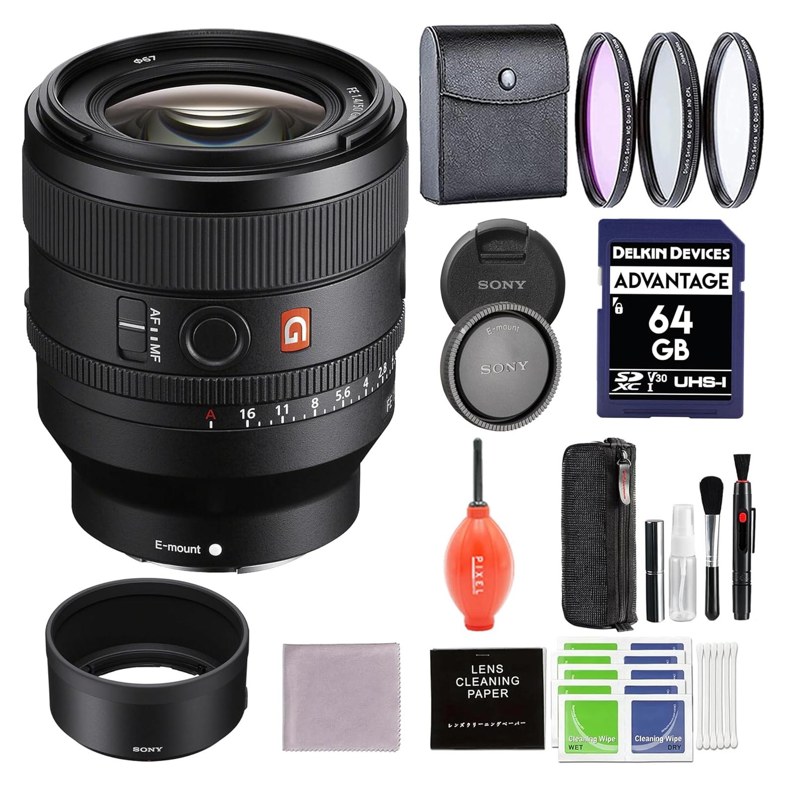 Lente Sony FE 50mm f/1.4 GM para Cámara Sin Espejo E-Mount