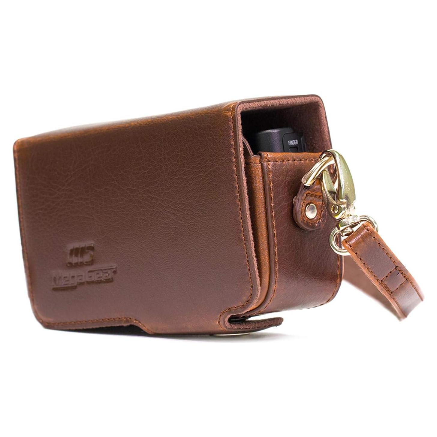 Funda de Cuero PU MegaGear para Canon PowerShot SX280 HS - Marrón