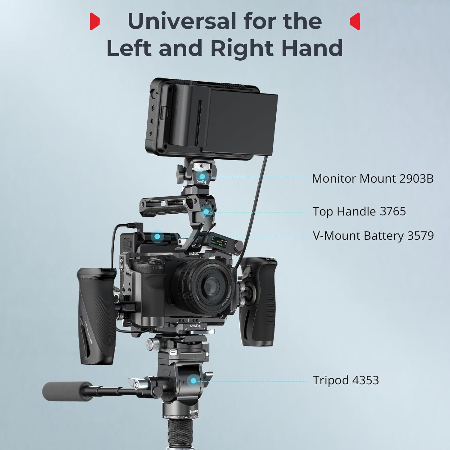 Mango Lateral Rotativo SmallRig 12731 con Silicona Antideslizante