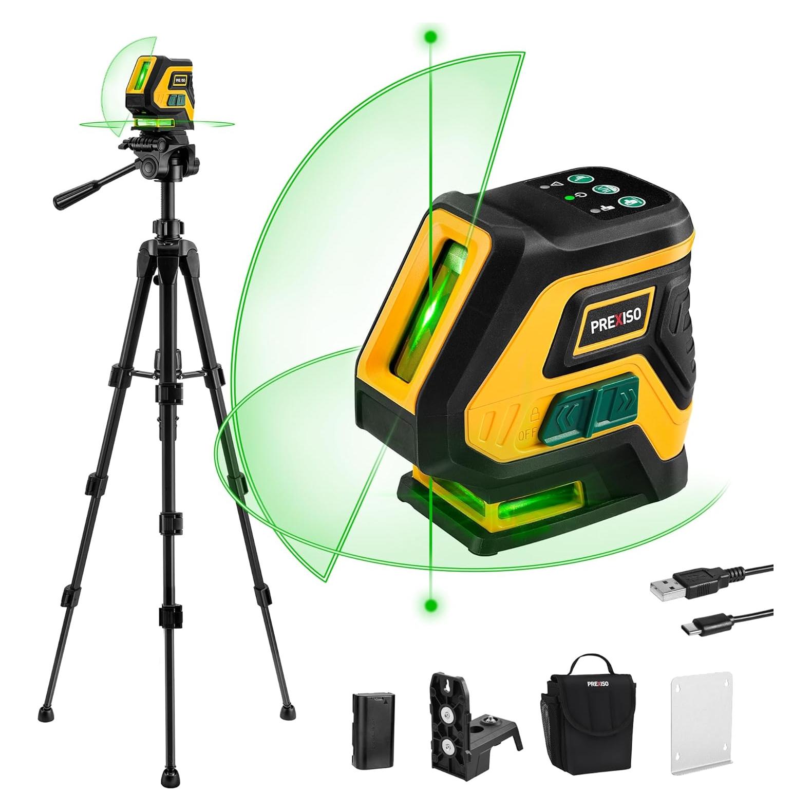 Nivel láser PREXISO con trípode 30m y 2 puntos de plomada