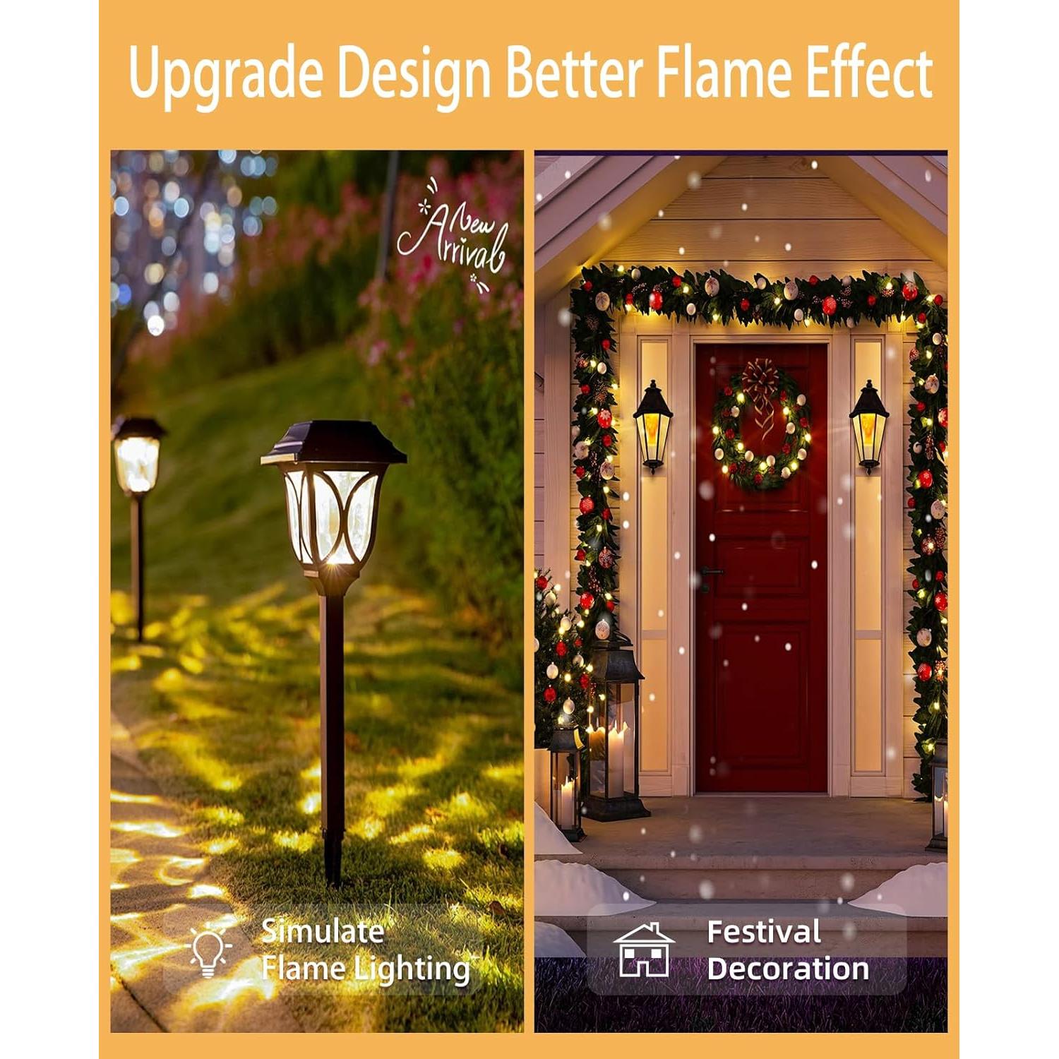 Bombillas LED E26/E27 efecto llama naranja - Paquete de 2