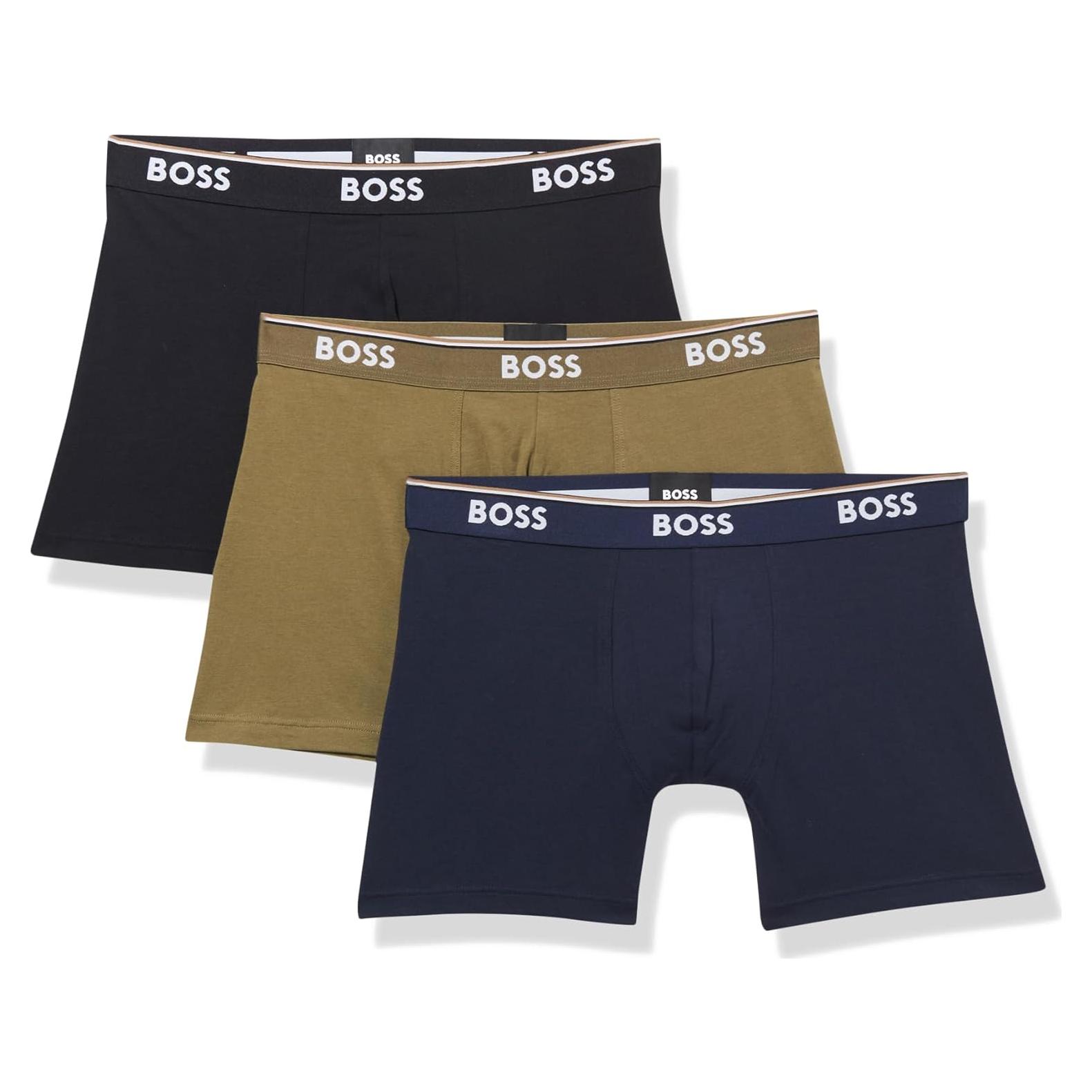 Calzoncillos Boxer BOSS Algodón Stretch Hombre 3 Pzs