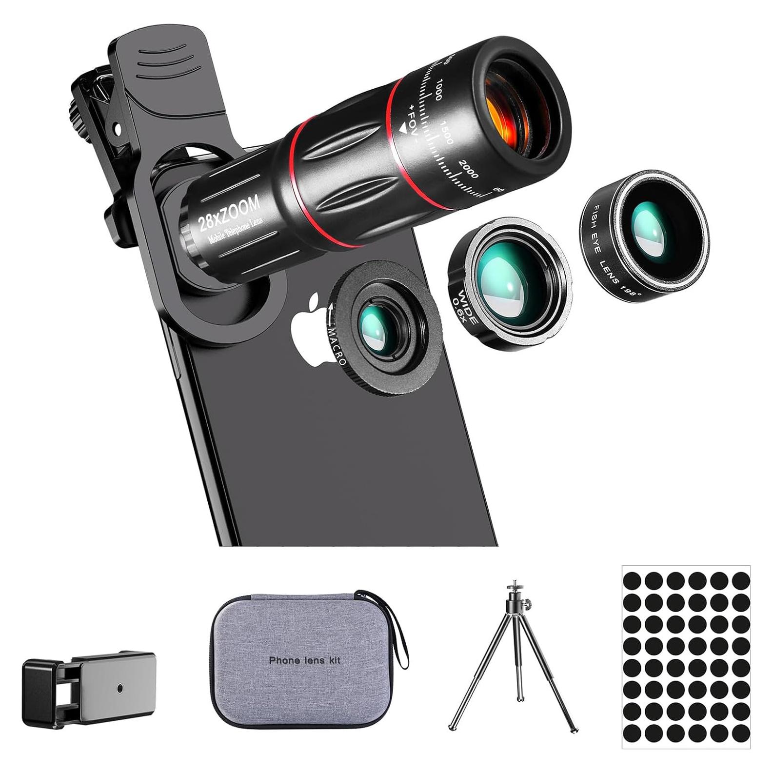 Kit de Lentes de Cámara 4 en 1 BNIFI para Smartphone