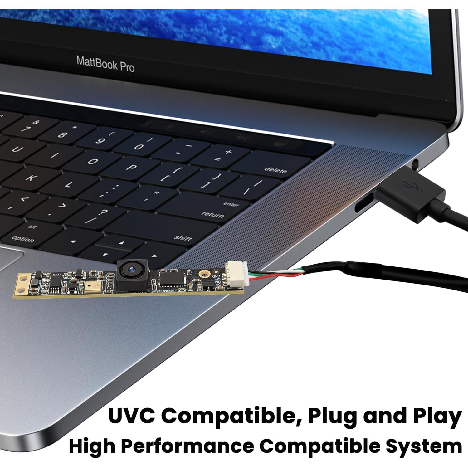 Cámara USB 8MP IFWATER con Micrófono y Lente 64°