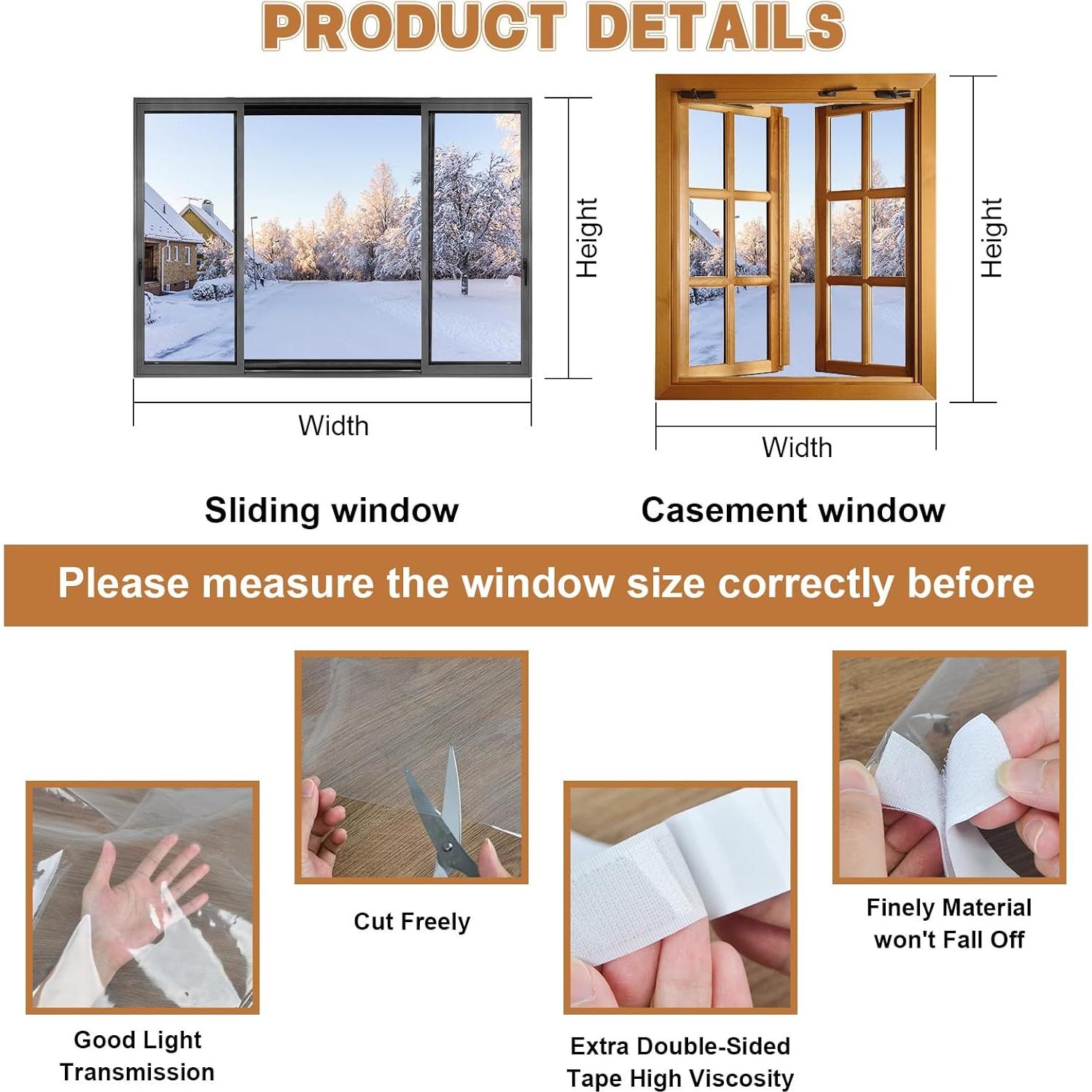 Kit Aislamiento Ventanas Invierno 160x119 cm PE Amantes Suculentas