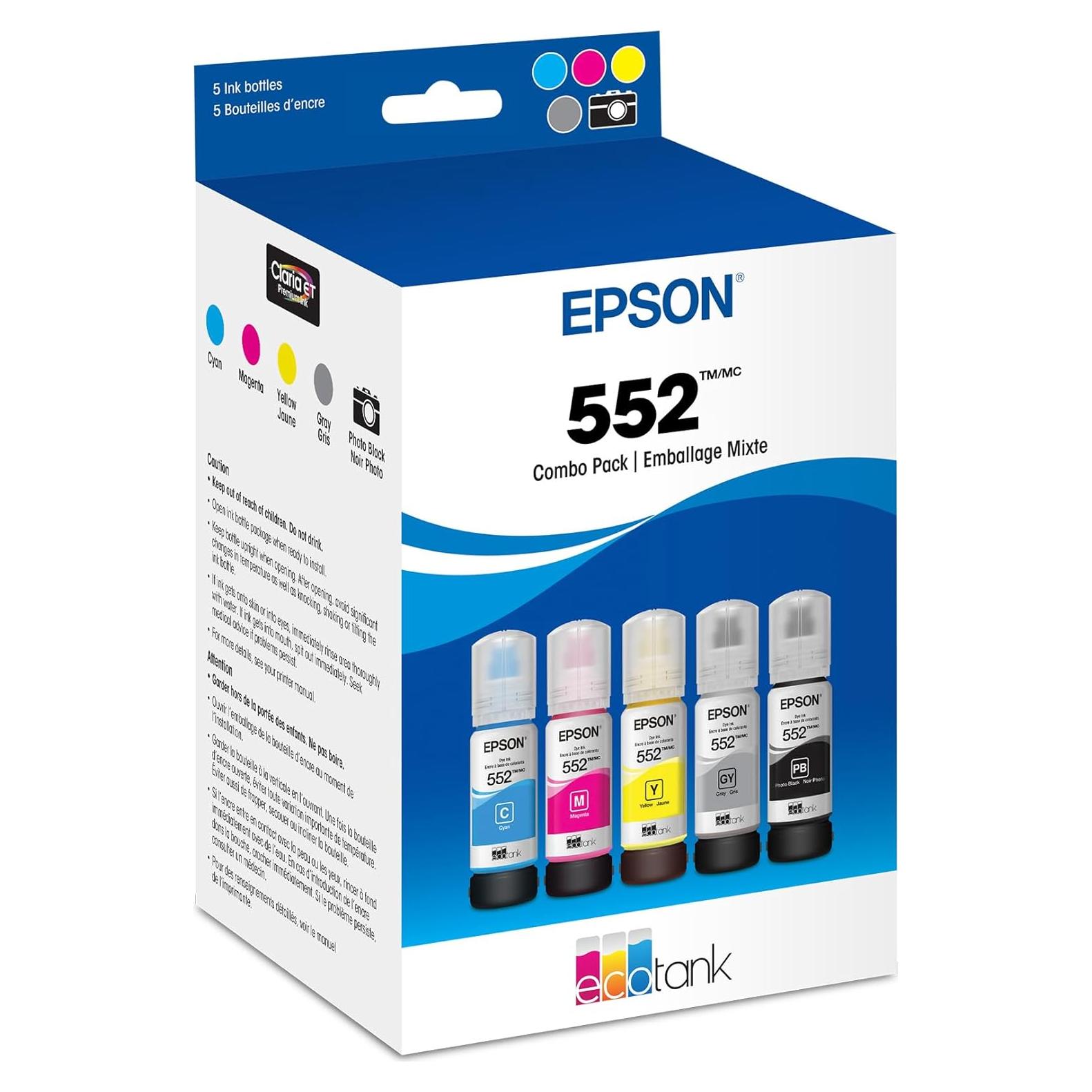 Tinta Botella EcoTank Epson T552920-S 5 Colores 70 mL