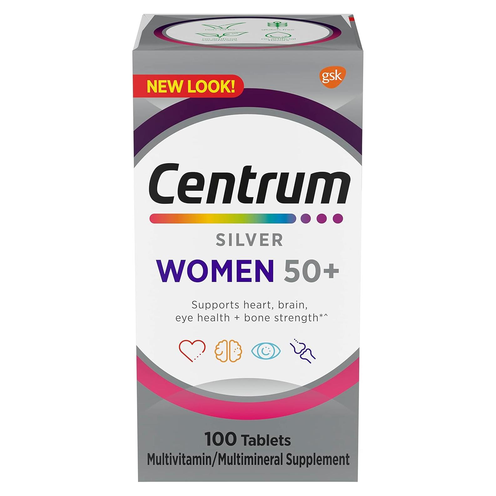 Centrum Silver Multivitamina Mujeres 50+ 100 Ct Suplemento