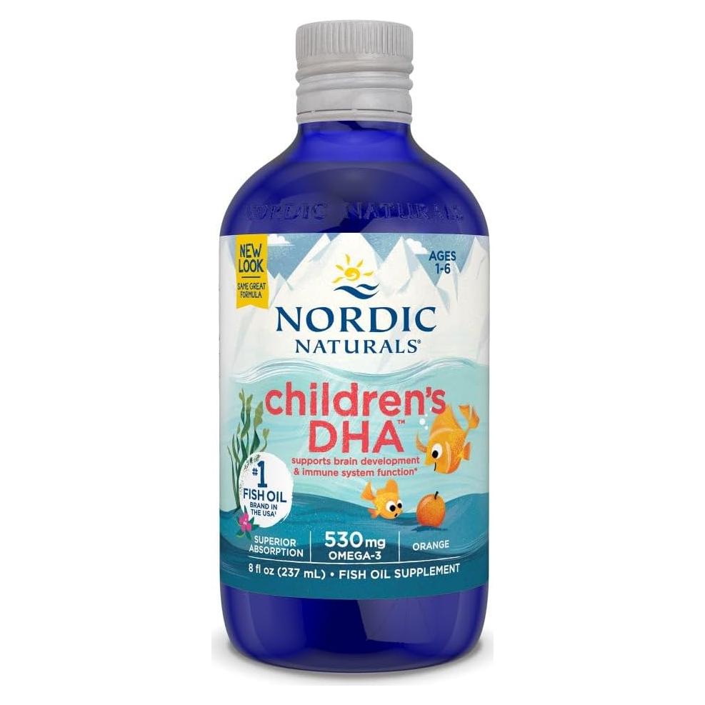 DHA Infantil Nordic Naturals 8 oz - 530 mg Omega-3 Naranja