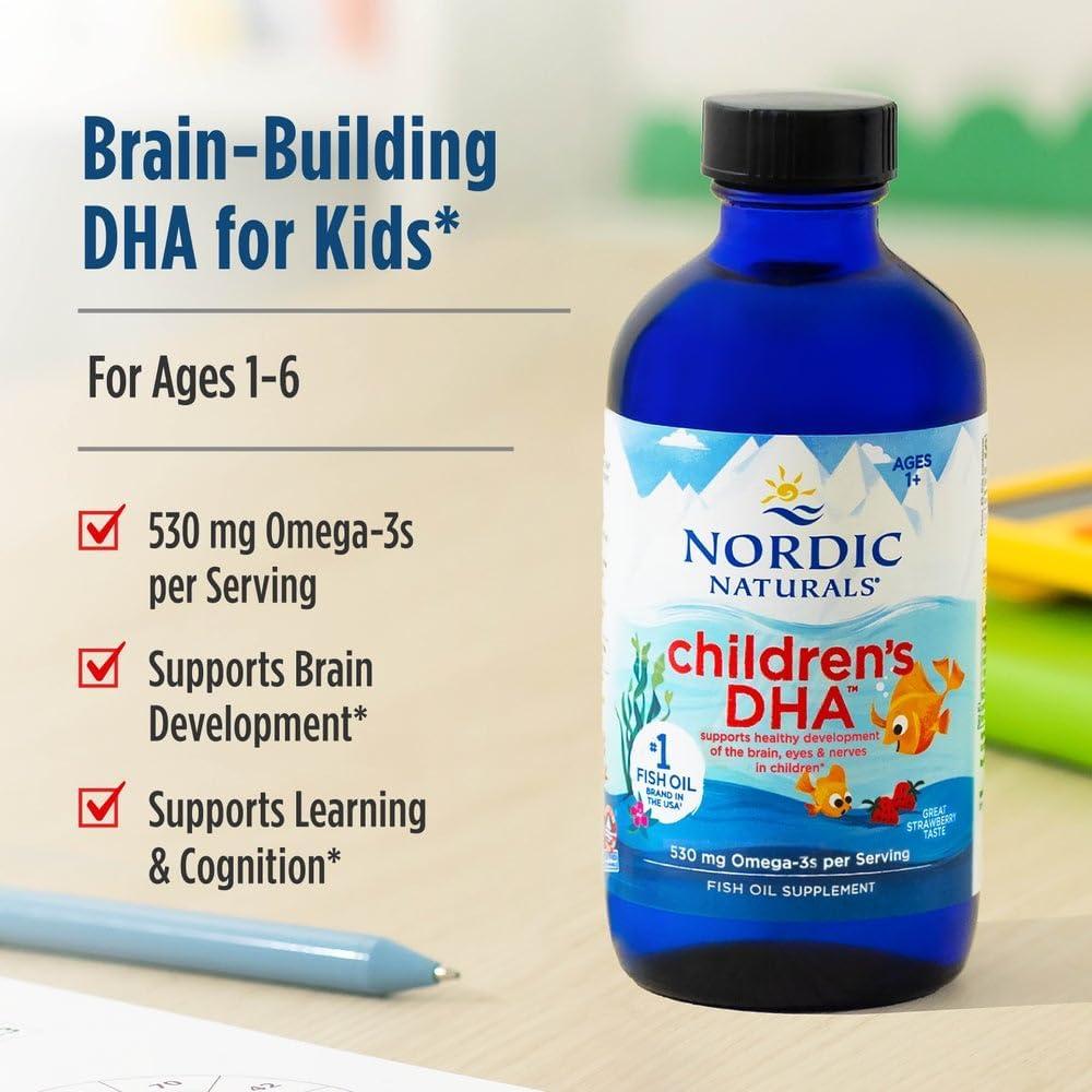 DHA Infantil Nordic Naturals 8 oz - 530 mg Omega-3 Naranja