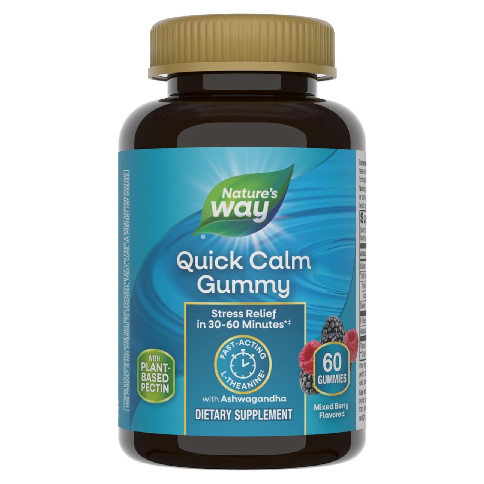 Gomitas Quick Calm Nature's Way con L-Theanina y Ashwagandha