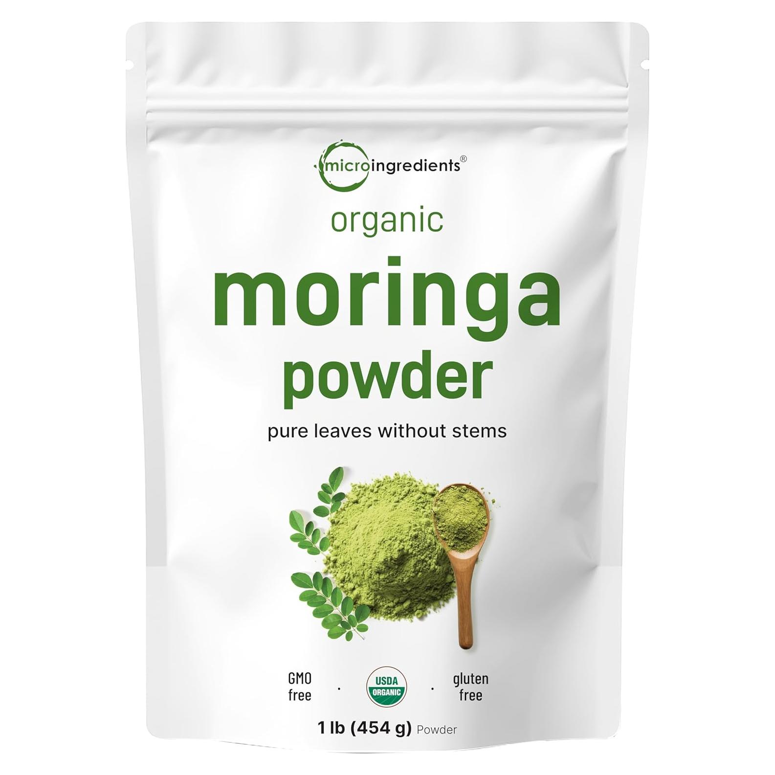 Polvo de Moringa Orgánica Micro Ingredients 0.45 kg - Superalimento