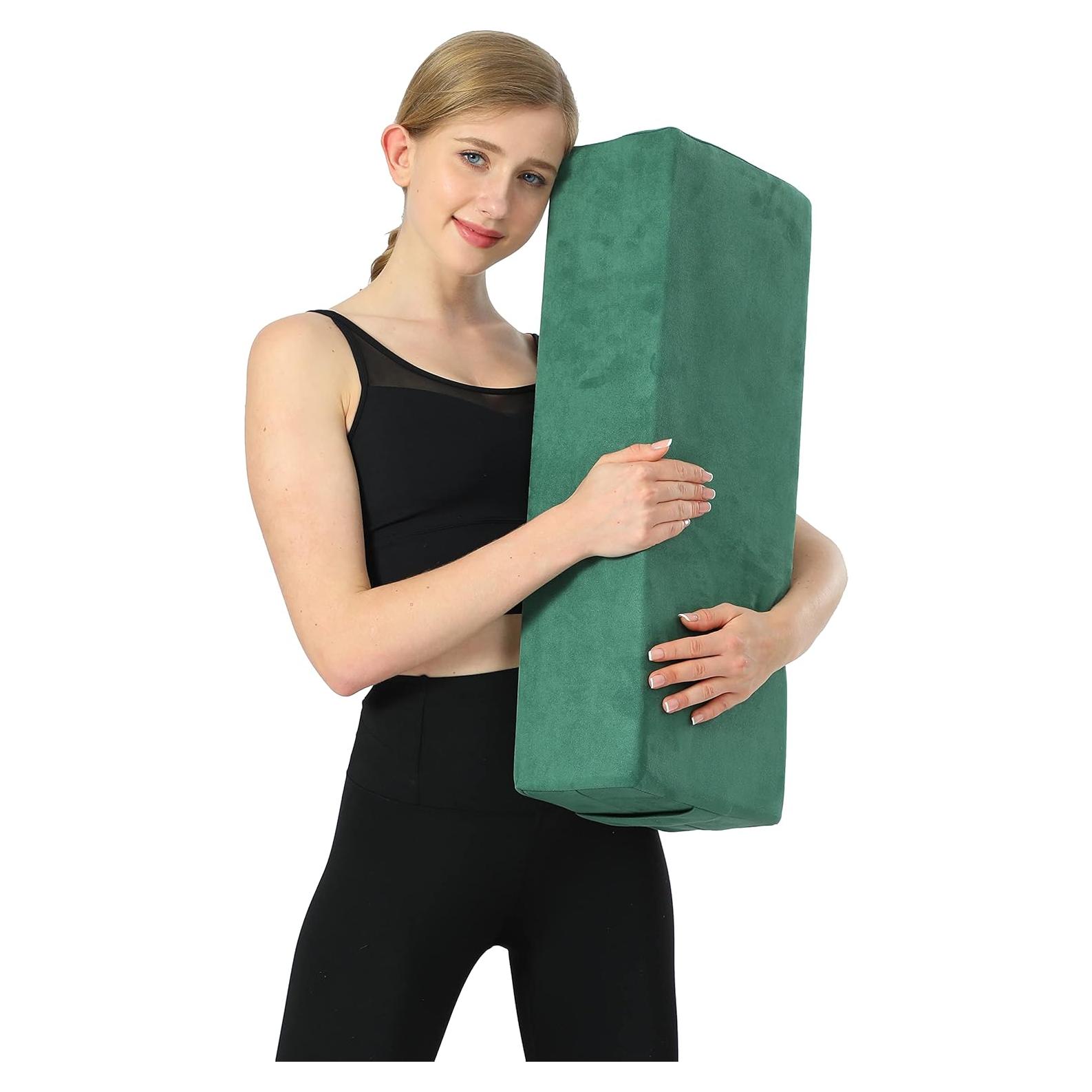 Almohada Bolster de Yoga Aozora Verde 63.5x25.4x15.2 cm
