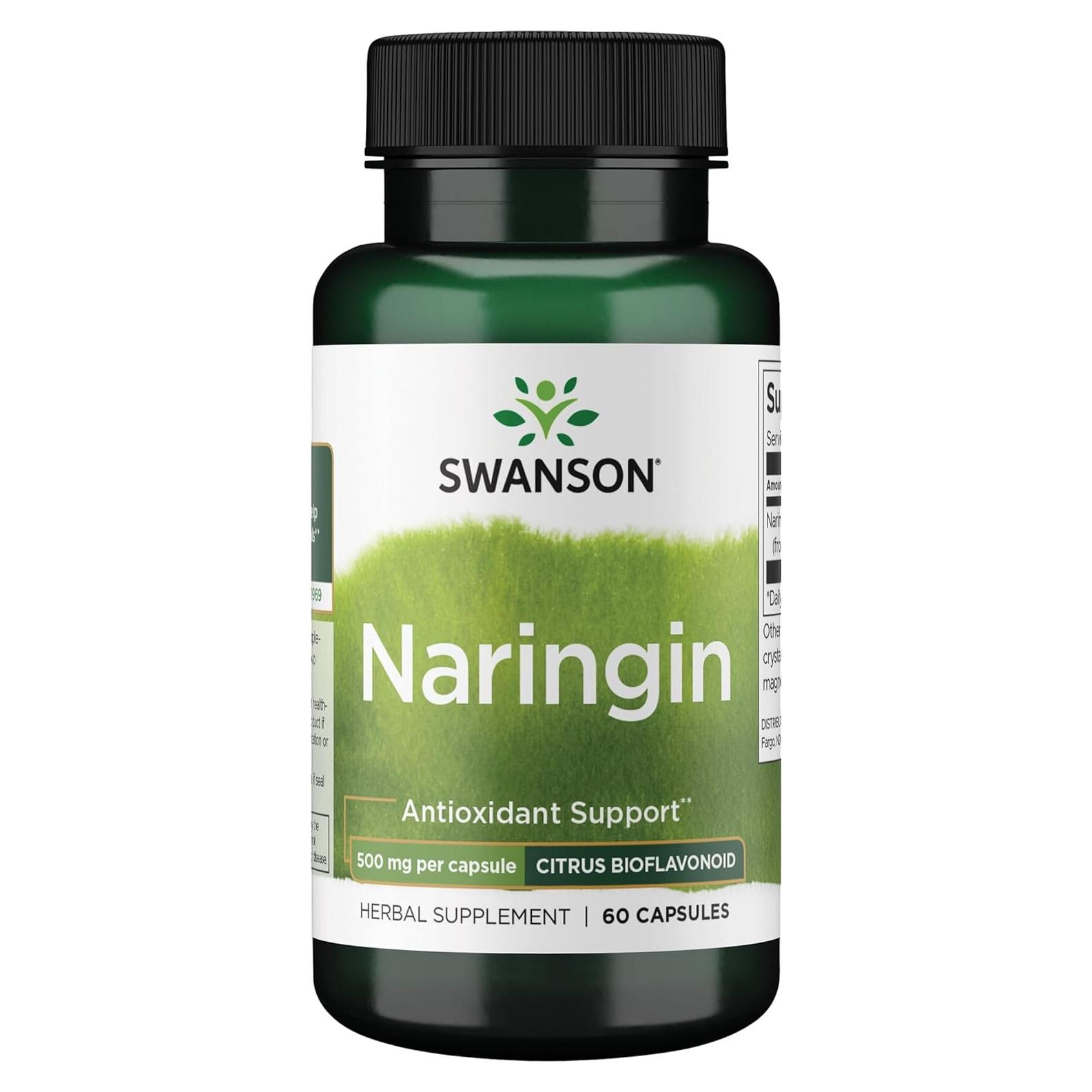 Suplemento Naringin 500 mg Swanson 60 Cápsulas Antioxidante
