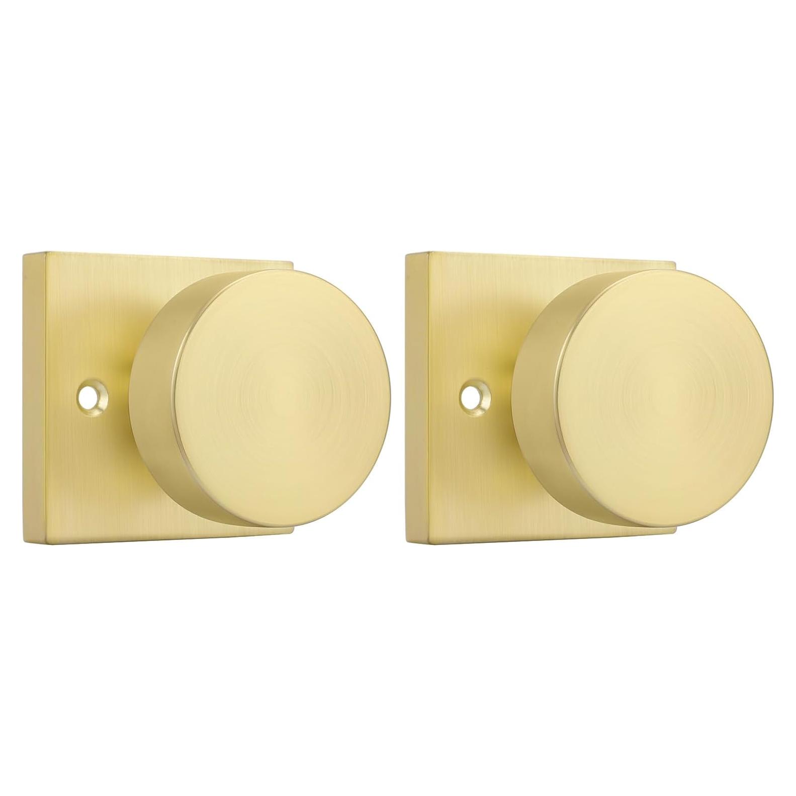 Perilla de Puerta Dummy Haidms Oro Cepillado 2 Piezas