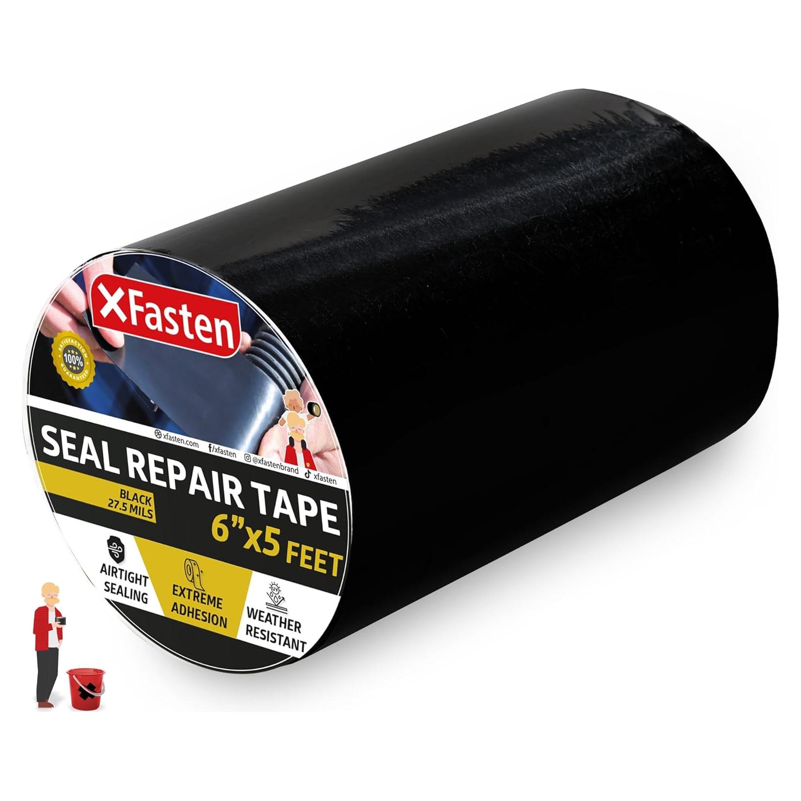 Cinta de Sello Impermeable XFasten 15.24 cm x 1.52 m Negra